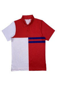 大量訂購短袖Polo恤  訂製紅色撞白色Polo恤  香港 LT clothing 短袖Polo恤專門店  P1619